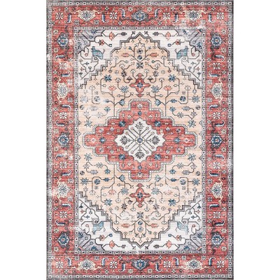 nuLOOM Melanie SpinClean Machine Washable Stain-Resistant Area Rug