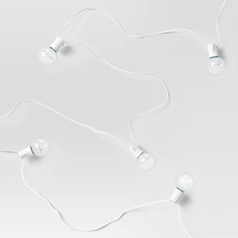 String light 10m and 100 LEDs cold white clear capsule white or green cable  connectable IP65