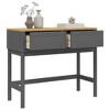 vidaXL Console Table FLORO Gray 35.2"x14.4"x28.7" Solid Wood Pine - 4 of 4