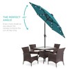 Best Choice Products 7.5ft Outdoor Solar Patio Umbrella for Deck, Pool w/ Tilt, Crank, LED Lights - 2 of 4