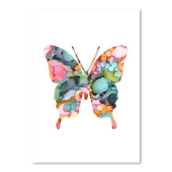 Americanflat Animal Minimalist Butterfly Watercolor 2 By Lisa Nohren Poster Art Print