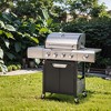 NAYSAYE Grill Racks 4 Burner Stainless Steel Gas Grill with Side Burner and Cover for Outdoor BBQ, Silver, 47.24"*17.3"*44.8" - 3 of 4