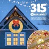 Karl Home 48 inch Pre-Lit Outdoor Christmas Wreath Decoration - 3 of 4