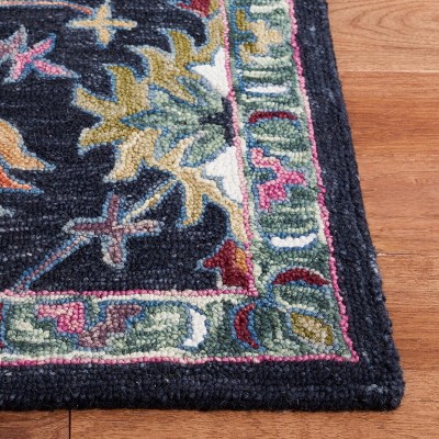 Aspen Black and Pink Handmade Wool Tufted Rug