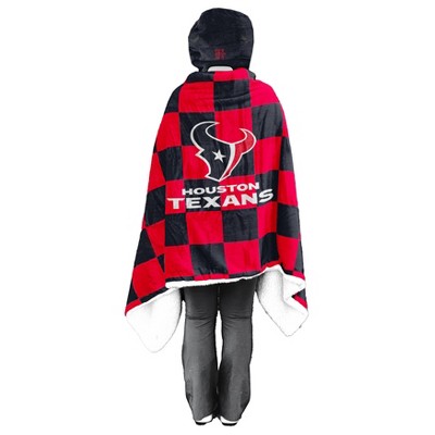 NFL Houston Texans Youth Bloncho Faux Shearling Wearable Blanket
