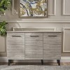 Farmhouse Sideboard Buffet Cabinet, Storage Cabinet With 3 Doors, Wood Accent Cabinet With Sturdy Legs For Entryway Living Room Kitchen Dining Room - 2 of 4