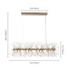 Rennnsan Glayven 13"W 12-Light Dandelion Crystal Modern Glam Dimmable Kitchen Island Pendant - 3 of 4