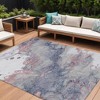 HomeRoots 9' X 12' Blush And Gray Abstract Washable Indoor Outdoor Area Rug - 2 of 4