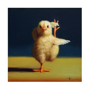 Canvas Wall Art - Lucia Heffernan 'Yoga Chick Standing Split' Wall Art for Living Room, Bedroom, or Office Décor by Trademark Fine Art - 14 x 14 - 1 of 4