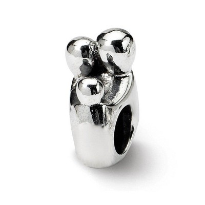 Black Bow Jewelry Sterling Silver Family of 3 Bead Charm
