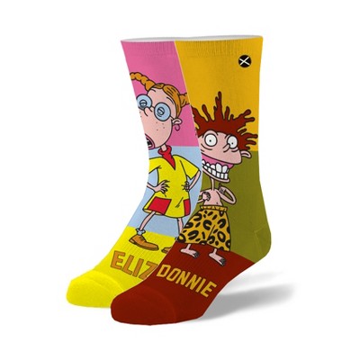 ODD SOX, Nickelodeon Socks for Men Women Fun Retro 90s Nick Cartoon Assorted Prints, Large
