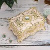 Vintage Two Layer Rectangular Trinket Organizer Storage Box Ornate Treasure Chest Box - 2 of 4
