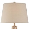 Regency Hill Glenn Rustic Farmhouse Table Lamps Set of 2 with Round Risers 28 1/2" Tall Dappled Sandy Beige Oatmeal Fabric Drum Shade for Bedroom Home - 2 of 4