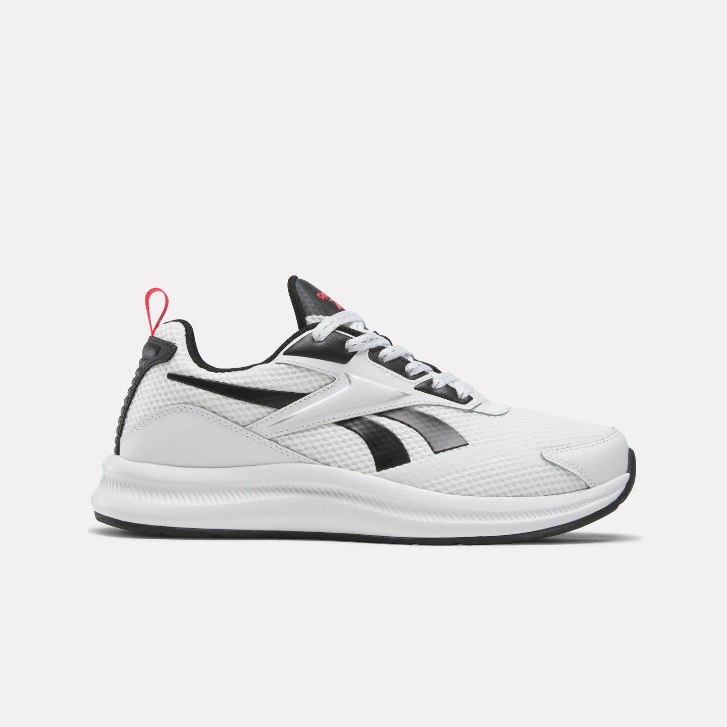 Мужские кроссовки Reebok Mundo Running Shoes Size 10.5 White/Black/Energy Red, цвет: Белый — фото 1
