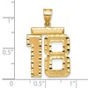 Black Bow Jewelry 14k Yellow Gold, Varsity Collection, Large D/C Pendant Number 18 - 2 of 3