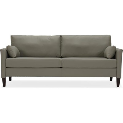 FURNIinspire Sofas Large Faux Leather Comfy Couch with Padded Cushions for Living Room Sofass, Gray,78.3"*33.1"*31.5"