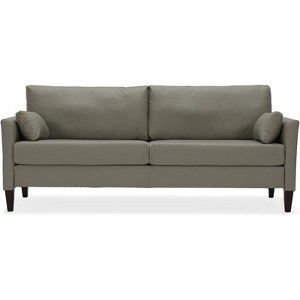 FURNIinspire Sofas Large Faux Leather Comfy Couch with Padded Cushions for Living Room Sofass, Gray,78.3"*33.1"*31.5" - 1 of 4