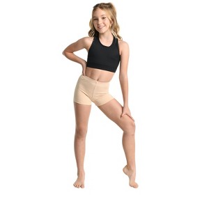 Women's Shorts Danz N Motion 22400A Adult Sizes Black or Beige Jazz Acro Cheer - 1 of 3
