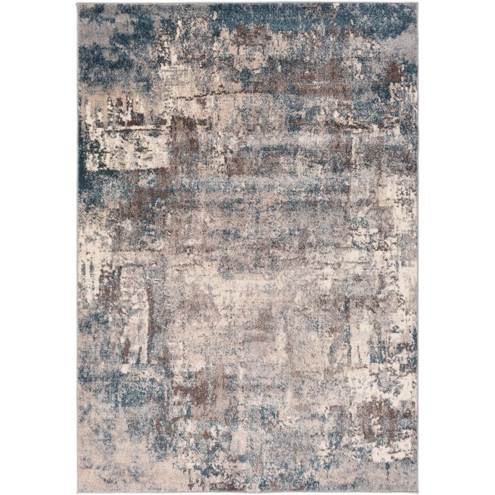 Photos - Area Rug Livabliss 5'3"x7'3" Strata Modern Rugs Blue/Taupe