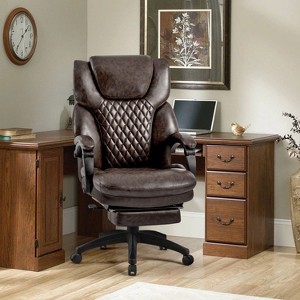 High Back Big & Tall 400lb Office Chair with Footrest Bonded Leather Ergonomic Executive Desk Computer Swivel Chair, Oversized Armchairs-The Pop Home - 1 of 4