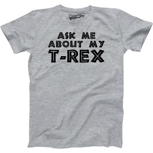Toddler Ask Me About My Trex T Shirt Funny Cool Dinosaur Flip Humor Tee For Kids - Crazy Dog Toddler T Shirt - 1 of 4