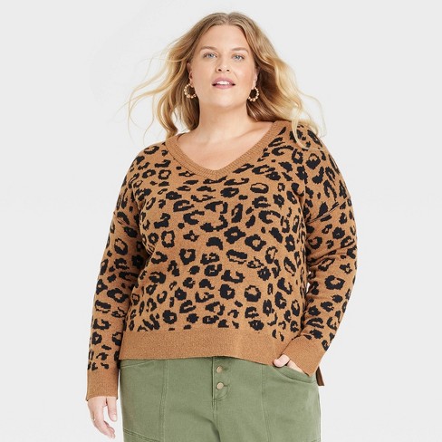 Target leopard deals print sweater