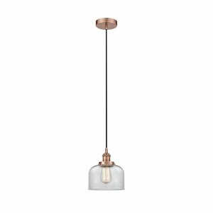 Bell - 1 Light Cord Hung Mini Pendant In Modern Style-9.5 Inches Tall and 8 Inches Wide - 1 of 1