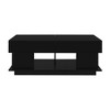Vynxaria Extendable Coffee Table: Multifunctional Design with LED Lighting and Ample Storage - 2 of 4