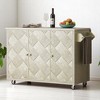 51.2" Kitchen Island Cart with Drop Leaf, Storage Cabinet, Adjustable Shelves, Rolling Kitchen Island on Lockable Wheels,Kitchen and Dining Cabinets - 2 of 4