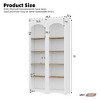 NicBex 2-Piece 72"H Vintage Bookcase Set with Adjustable Shelves, Free Standing 5 Tier Wood Grain Bookshelves, Farmhouse Two-Tone Storage Cabinet - 2 of 4