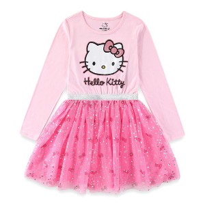 Hello Kitty Sanrio Girls Long Sleeve Tulle Dress for Toddler to Big Kids : Target