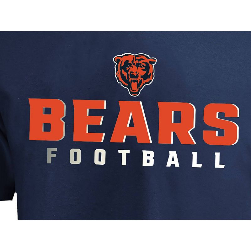 NFL Chicago Bears Men's Big & Tall Short Sleeve Cotton T-Shirt, 3 of 4