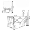 VisioGear Collapsible Wagons Carts with Wheels with Drink Holders for Shopping, Garden, Sports, Navy Blue, 35.43"*21.85"*39.17" - 3 of 4