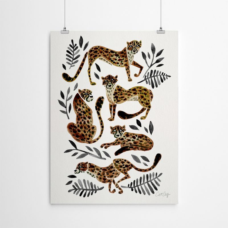 Americanflat Minimalist Animal Cheetah Collection Mocha Black By Cat Coquillette Poster, 4 of 6
