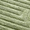 Knightsbridge Stylish And Comfortable All Season Traditional Racetrack Design Cotton Bath Rug, Sage - 3 of 4
