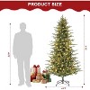Artificial Christmas Tree, Warm White and Colorful Lights with 8 Adjustable Modes, Stable Metal Frame and Base, Elegant Holiday Decoration - 2 of 4