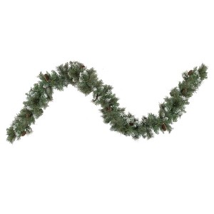 Northlight Real Touch™️ Snow Valley Pine Artificial Christmas Garland - Unlit - 9' x 10" - 1 of 4
