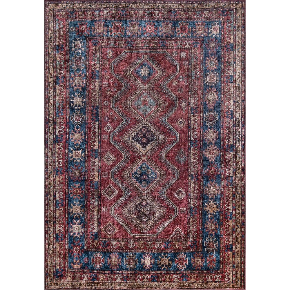 5'x8' Karachi Rezi Area Rug Burgundy - Momeni