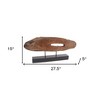 HomeRoots 15" Brown and Black Wood and Metal Tabletop Sculpture - 3 of 4