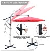 CAVINAS 9 FT Stormproof Patio Umbrella (Base Included), Heavy Duty Outdoor Umbrellas, All Day Shade Outdoor Table Umbrella for Patio, Garden, Red - 2 of 4