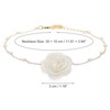 Unique Bargains Wedding Prom Adjustable Delicate Flower Pearl Choker Necklace 15.75" - 2 of 4