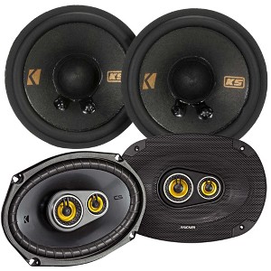 Kicker CSC6934 CS-Series 6x9" 3-Way Speaker Bundled with KSC2704 2.75" Mid-range Speaker - 1 of 4