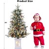 3ft Pre-Lit Snow Flocked Christmas Tree - 78 LED Lights w/ 8 Modes- Hinged Xmas Tree for Home/Office - 2 of 4
