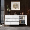 FUFU&GAGA White Wooden 3-Drawer Chest of Drawers Dresser Storage Cabinet - 2 of 4