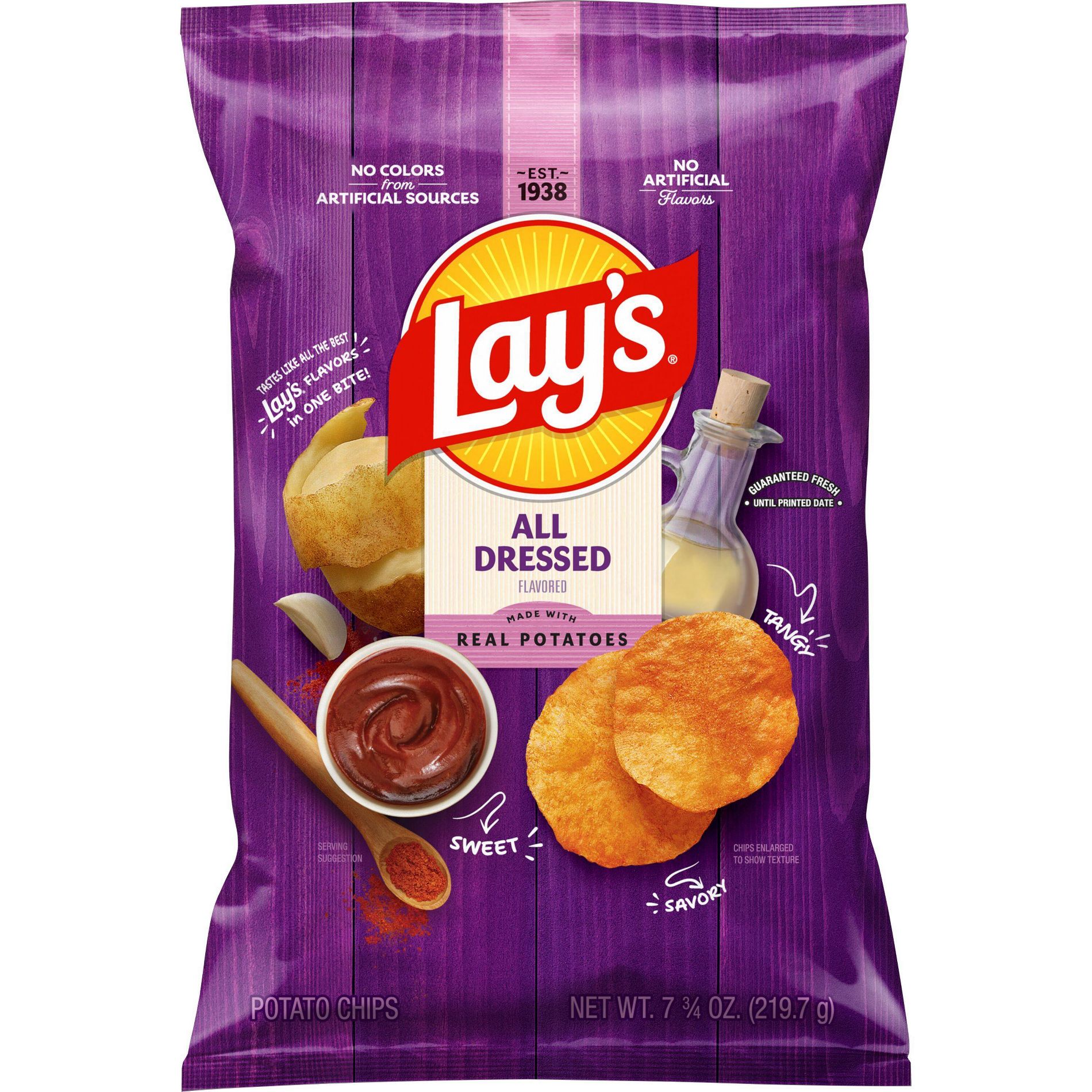 Lay's All Dressed Potato Chips - 7.75oz