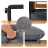 Large Size 4-pieces Outdoor Furniture sofa for 5 Person Conversation Set, Garden Sofa Set With Removable Cushion, Gray - 3 of 4