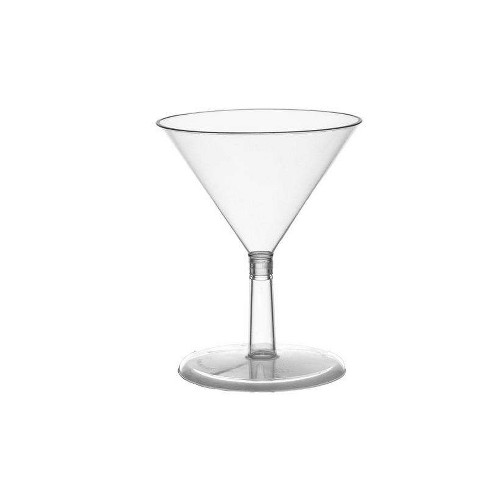 Smarty Had A Party 2 oz. Clear Plastic Mini Martini Shot Glasses (192 Glasses) - image 1 of 3