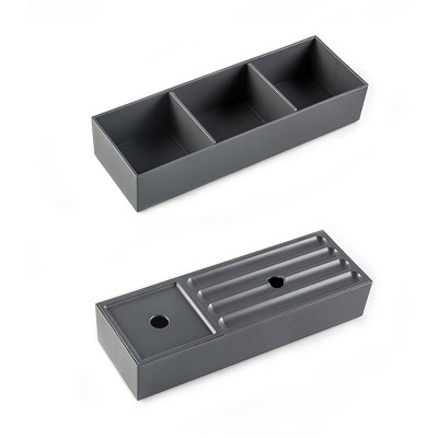 VYNXARIA Multi-Use Drawer Storage Box Set for Kitchen, Bathroom, Office Desk, Makeup, and Jewelry (Includes 2 Boxes)