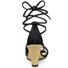 Allegra K Women's Open Toe Lace Up Strappy Bow Back Low Wedges Sandals - 3 of 4