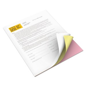 xerox Revolution Carbonless 3-Part Paper, 8.5 x 11, Canary/Pink/White, 2,505/Carton - 1 of 3